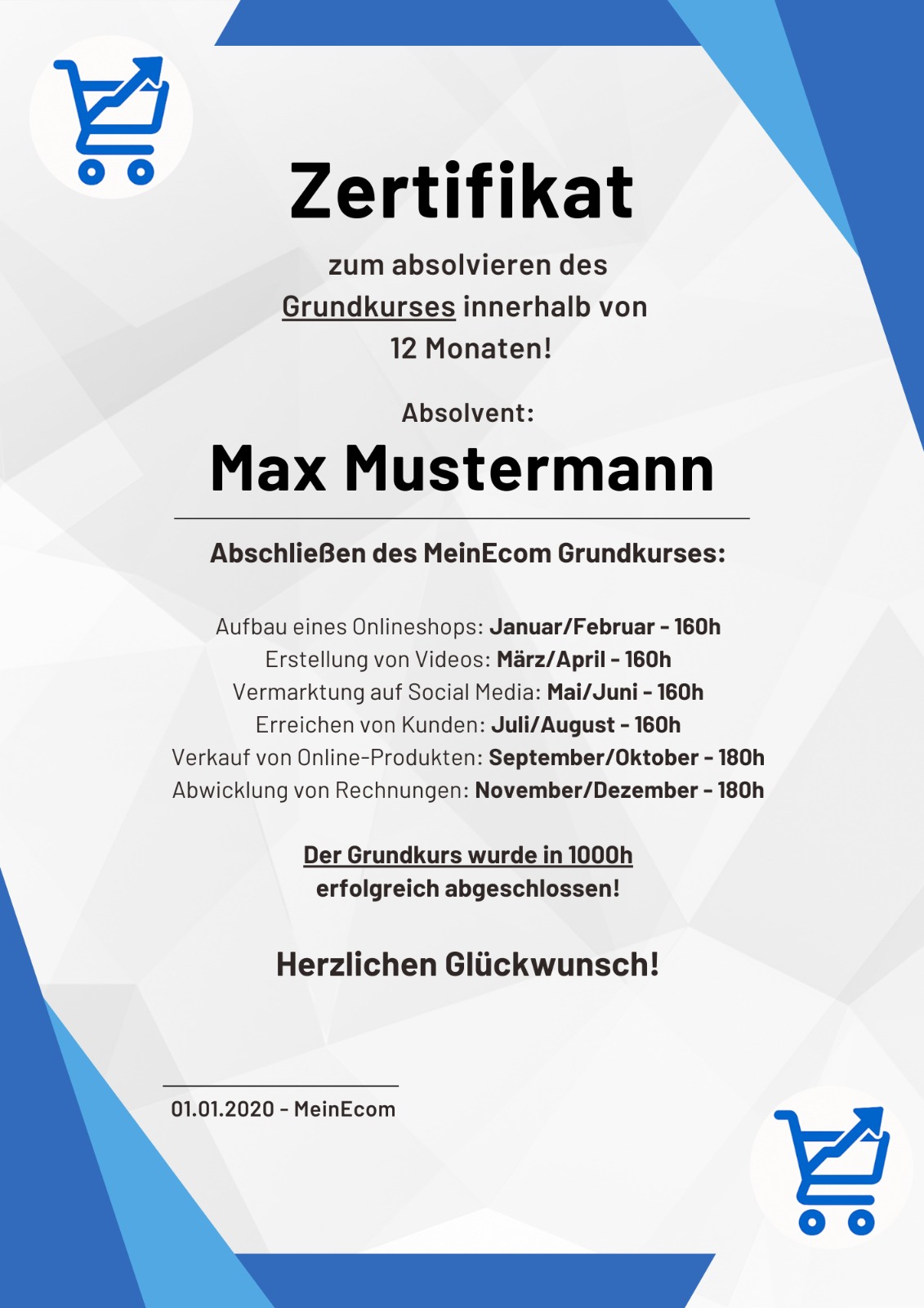 Lehrplan Grundkurs